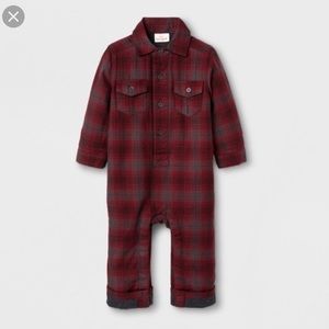 Cat and jack flannel romper